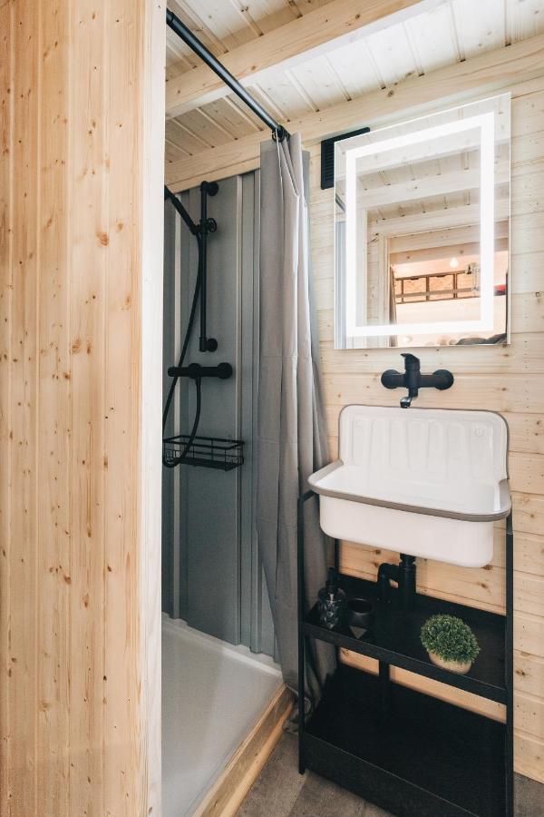 Idyllisches Tiny House Mit Sauna Löbau Exterior foto