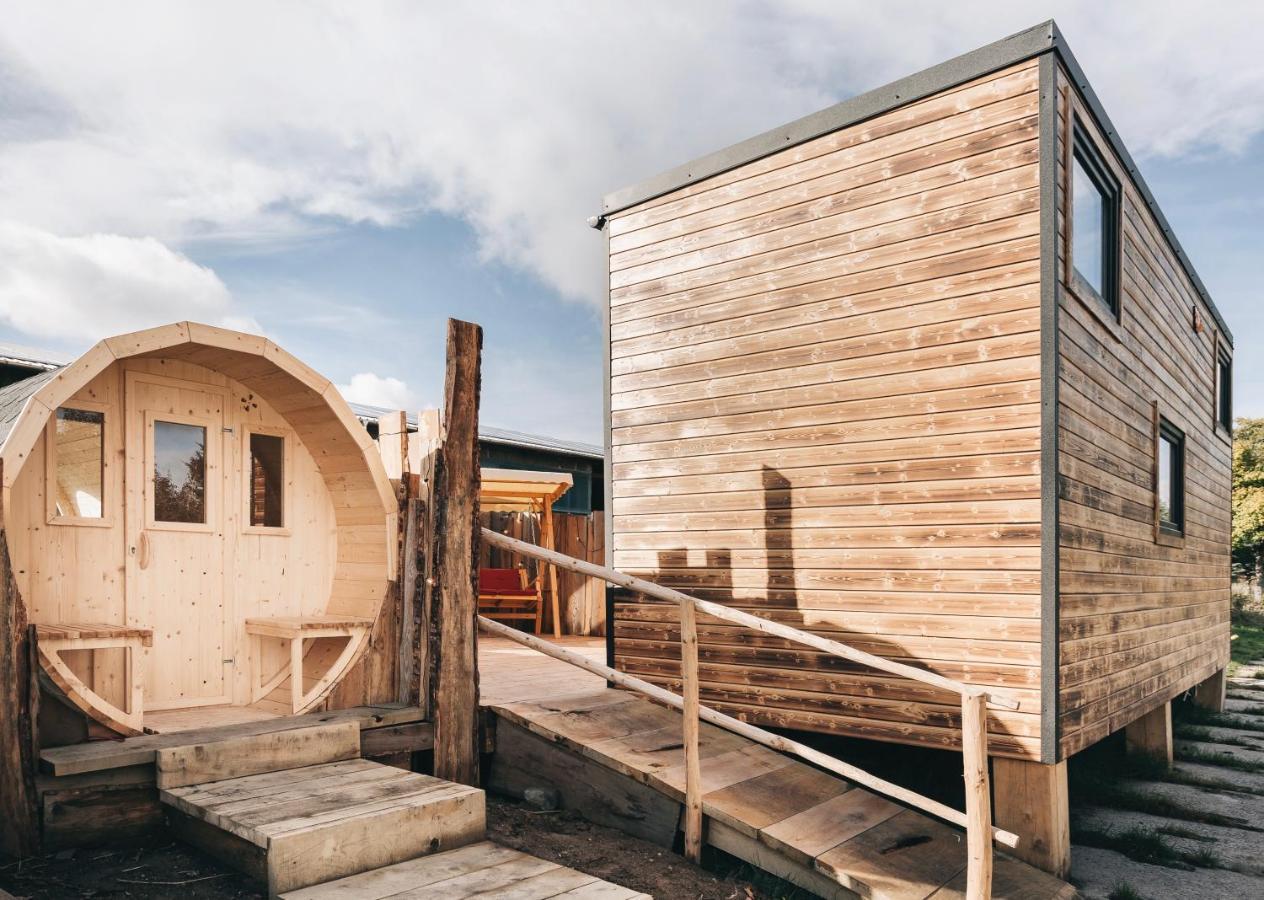 Idyllisches Tiny House Mit Sauna Löbau Exterior foto